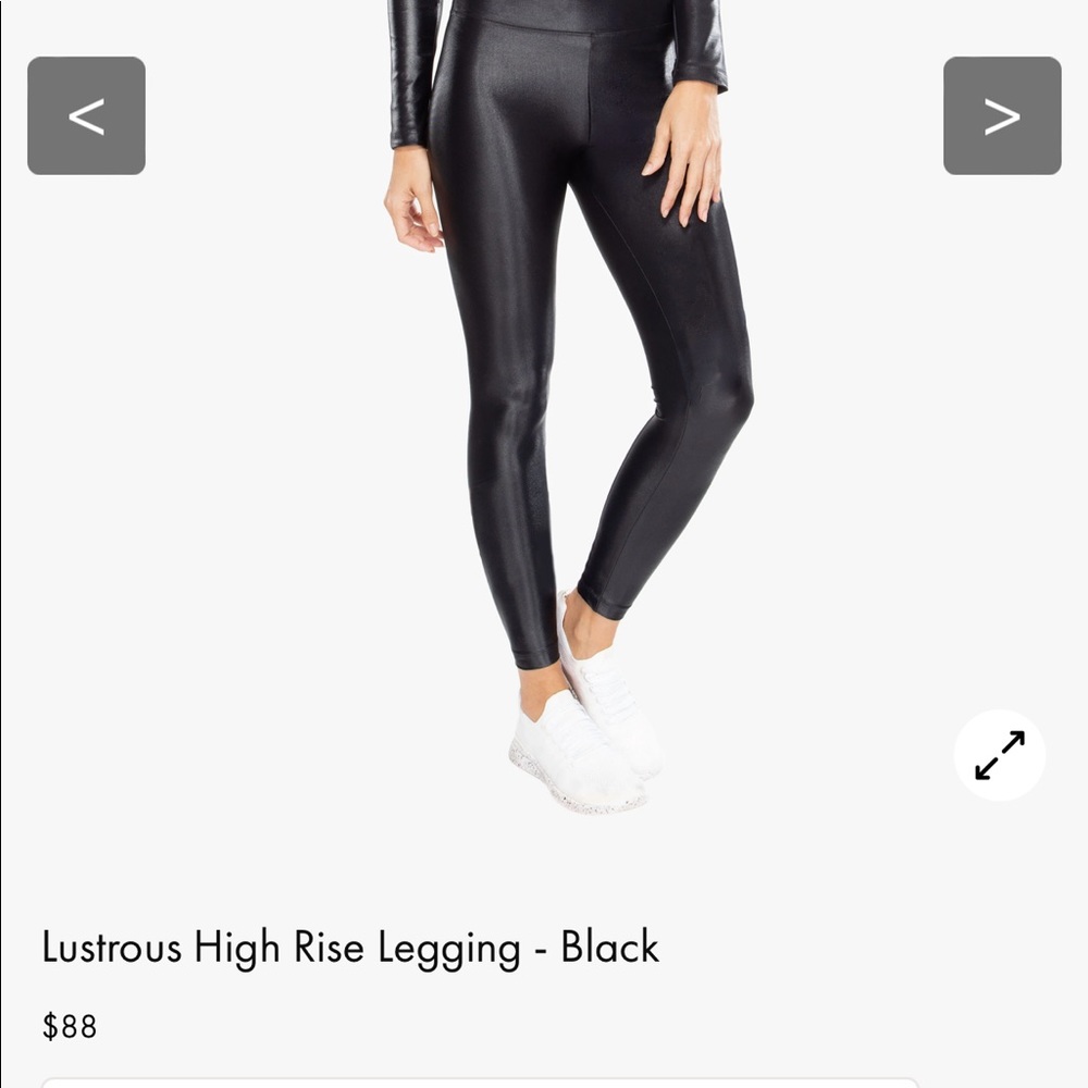 Black size S Lustrous High Rise Athletic Leggings by KORAL - Picture 2 of 5